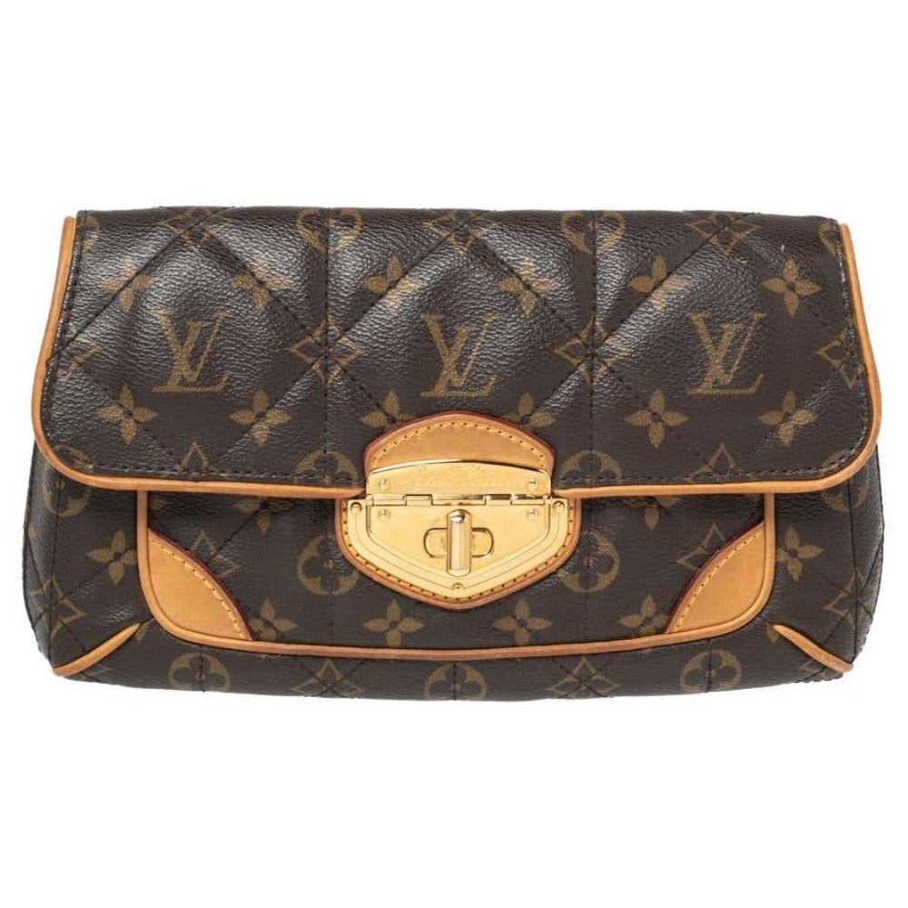 Authentic RARE Louis Vuitton Monogramed Clutch bag with Gold clasp - Picture 1 of 8